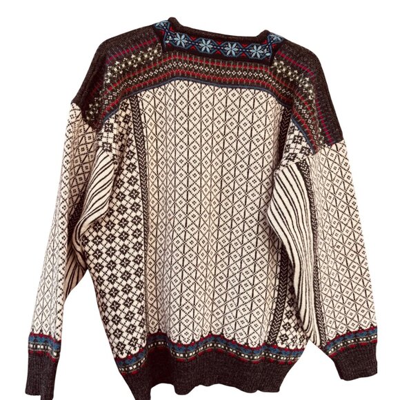 VTG SKJAEVELAND of Norway Size X Large Telemark Style Pure Wool Nordic Sweater - Picture 2 of 11